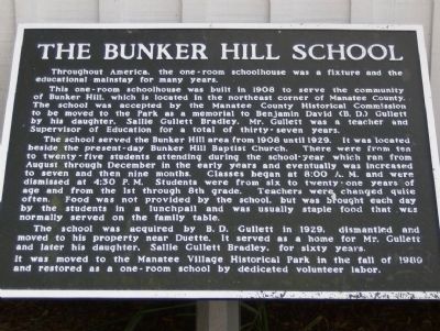 The Bunker Hill School Marker image. Click for full size.