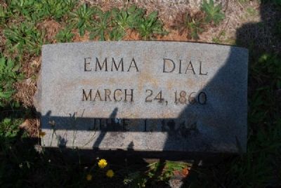 Emma Dial Tombstone. Click for full size. Emma Dial Tombstone image. Click for full size.