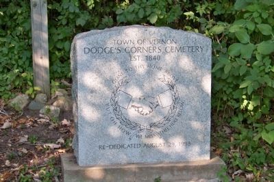 Dodges Corners Cemetery Stone Marker image. Click for full size.