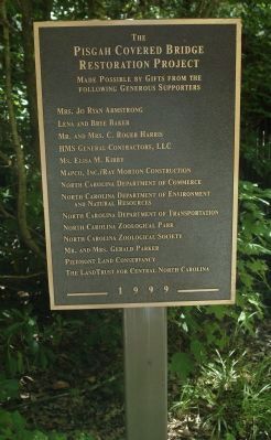 Pisgah Covered Restoration Project image. Click for full size.