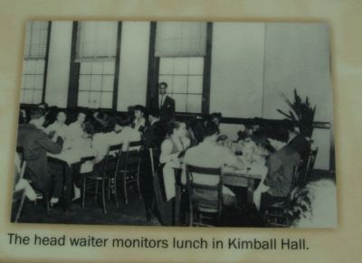 The head waiter monitors lunch in Kimball Hall.. Click for full size. The head waiter monitors lunch in Kimball Hall. image. Click for full size.