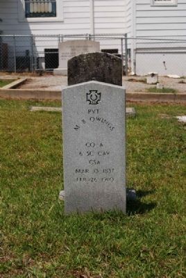 Pvt. M.B. Owings Tombstone image. Click for full size.