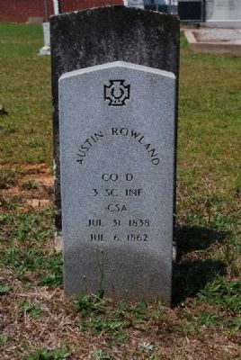 Austin Rowland Tombstone. Click for full size. Austin Rowland Tombstone image. Click for full size.