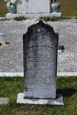 Lucinda Agnes Abercrombie Tombstone. Click for full size. Lucinda Agnes Abercrombie Tombstone image. Click for full size.