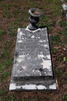 Nettie Clyde Blackwell Tombstone. Click for full size. Nettie Clyde Blackwell Tombstone image. Click for full size.