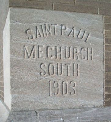 St. Paul United Methodist Church Cornerstone image. Click for full size.