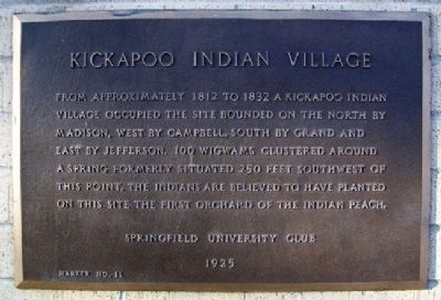 Kickapoo Indian Village Marker image. Click for full size.