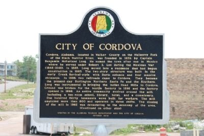 City Of Cordova Marker image. Click for full size.