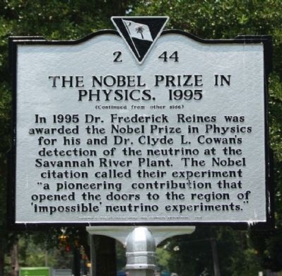 The Nobel Prize In Physics, 1995 Marker image. Click for full size.