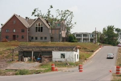 Long Memorial United Methodist Church (Left) Long Home (Right) image. Click for full size.
