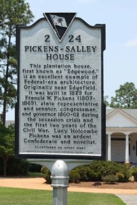 Pickens - Salley House Marker image. Click for full size.