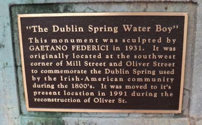 “The Dublin Spring Water Boy” Marker image. Click for full size.