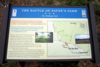 The Battle of Paynes Farm CWT Marker image. Click for full size.
