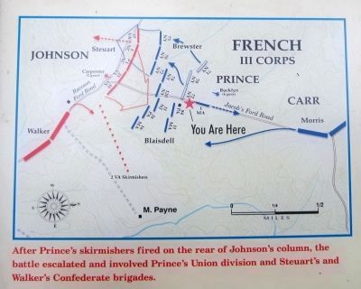 The Battle of Payne�s Farm initial troop deployment image. Click for full size.