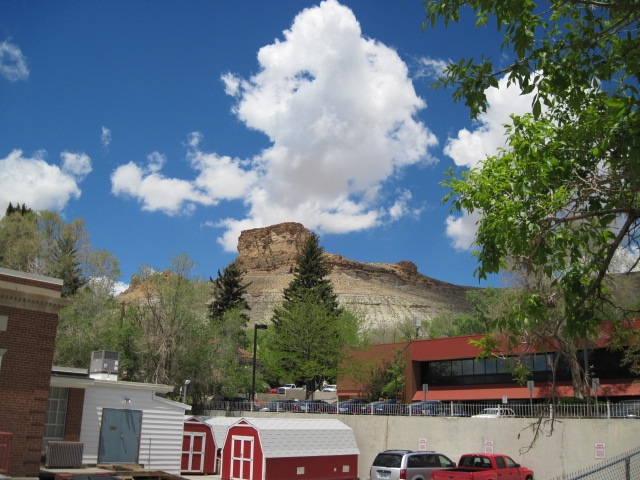 Nearby Castle Rock as seen from the marker