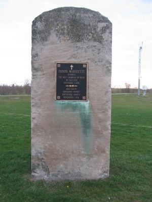 Another view of the Father Marquette Marker image. Click for full size.