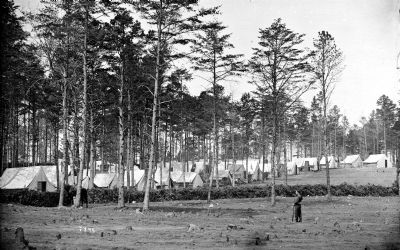 Brandy Station, Virginia. Camp at headquarters, Army of the Potomac image. Click for full size.