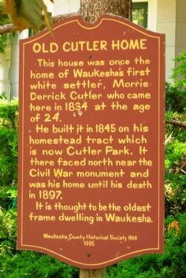 Old Cutler Home Marker image. Click for full size.