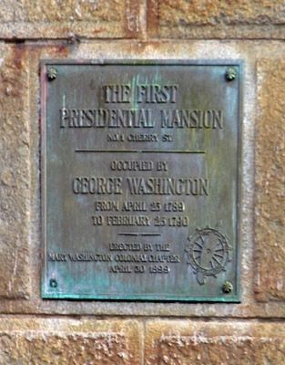 First Presidential Mansion Marker. Click for full size. First Presidential Mansion Marker image. Click for full size.
