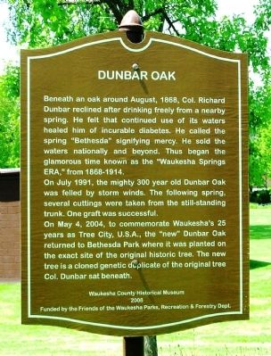 Dunbar Oak Marker. Click for full size. Dunbar Oak Marker image. Click for full size.
