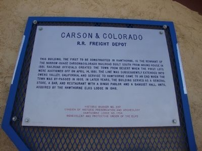 Carson & Colorado Marker image. Click for full size.