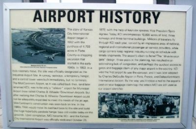 Kansas City International Airport Marker. Click for full size. Kansas City International Airport Marker image. Click for full size.
