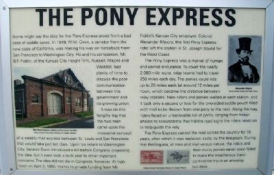 The Pony Express Marker image. Click for full size.