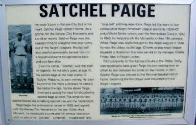 Satchel Paige Marker image. Click for full size.