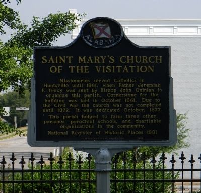 Saint Mary's Church of the Visitation Marker. Click for full size. Saint Mary's Church of the Visitation Marker image. Click for full size.