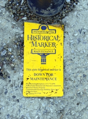 While the marker was missing: A Down for Maintenance tag image. Click for full size.