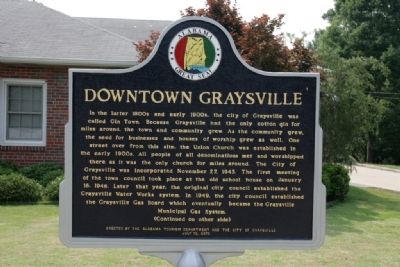 Downtown Graysville Marker (Side A) image. Click for full size.