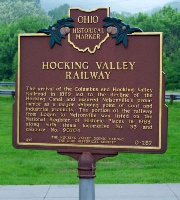 Hocking Valley Railway Marker image. Click for full size.