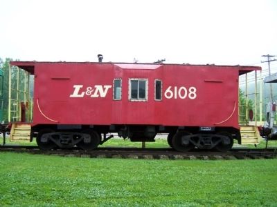 Hocking Valley Railway Louisville & Nashville Caboose on display image. Click for full size.