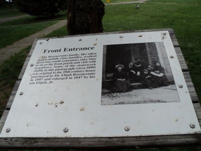 Front Entrance Marker. Click for full size. Front Entrance Marker image. Click for full size.