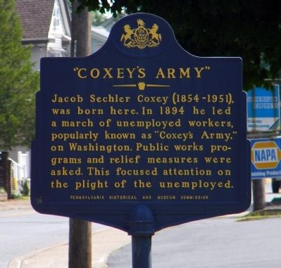 “Coxey's Army” Marker image. Click for full size.