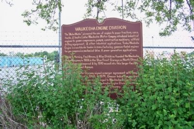 Waukesha Engine Division Marker image. Click for full size.