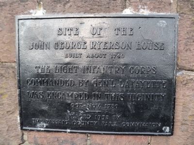 Site of John George Ryerson House Marker image. Click for full size.