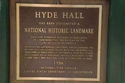 Hyde Hall - National Historic Landmark image. Click for full size.