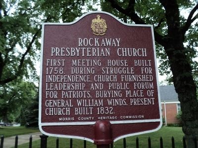 Rockaway Presbyterian Church Marker image. Click for full size.