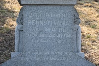 27th Regiment Pennsylvania Vol. Infantry. Marker image. Click for full size.