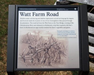 Watt Farm Road Marker image. Click for full size.