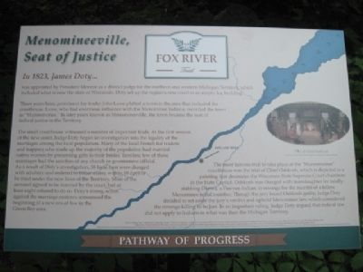 Menomineeville, Seat of Justice Marker image. Click for full size.