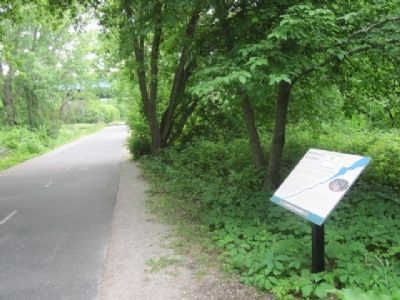 Menomineeville Marker and Fox River Trail image. Click for full size.