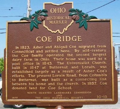Coe Ridge Marker image. Click for full size.