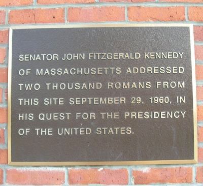 Senator John F. Kennedy Marker image. Click for full size.
