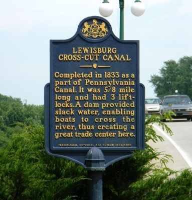 Lewisburg Cross-Cut Canal Marker image. Click for full size.