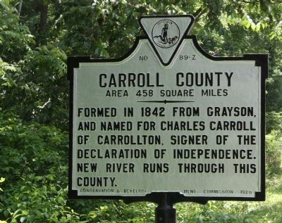 Carroll County / Wythe County Marker image. Click for full size.