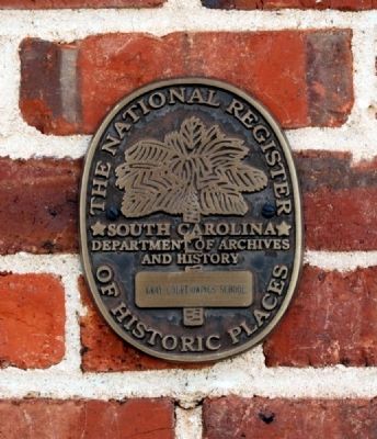 Gray Court Owings School National Register Medallion image. Click for full size.