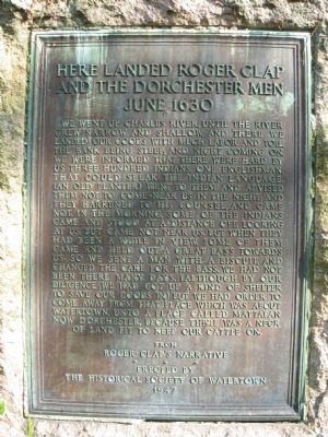 Roger Clap Memorial Marker image. Click for full size.