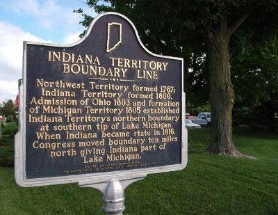 Side One - - Indiana Territory Boundary Line Marker image. Click for full size.